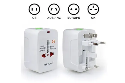 MAXAH travel universal plug adapter.